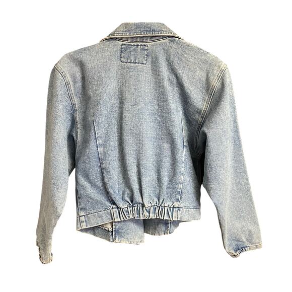 Vintage Goal by Hot Property Rhinestone Studded Denim Jean Jacket Small AS IS - Picture 10 of 12
